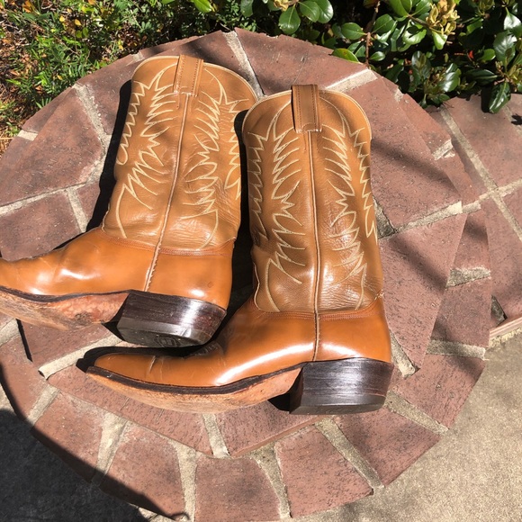 Nocona Cowboy Boots Brown 10B - Picture 6 of 14